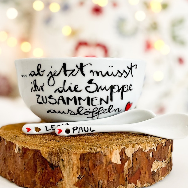 Hochzeitsgeschenk personalisierbar: ab jetzt müsst ihr die Suppe zusammen auslöffeln