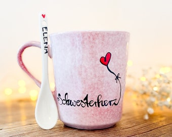 Schwesterherz Tasse, Geschenk Schwester Tasse, Becher rosa, Tasse Geschenk, Tasse Geschenk, Tasse Geschenkidee, Valentinstag