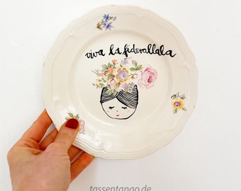 Viva, Wandteller vintage, Teller Wandteller Spruch, Spruch auf Teller, Wanddekoration, retro Wandteller, Boho deko, Boho, Viva la