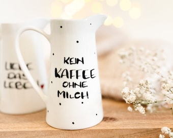 Milchkännchen, Tassentango, lustiger Spruch, Zucker und Milch, Milchkännchen, Milchkaffee, Kaffee Milch, Sprüche, Milchkännchen Keramik