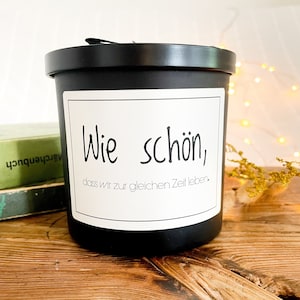 Scented candle with saying, candle in glass with lid, scented candle saying,