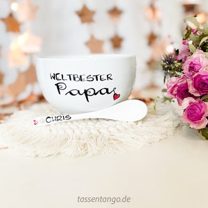 Müslischale Weltbester Papa, Geschenk Vatertag, Vatertagsgeschenk, Bester Papa, Papa Geschenk, personalisiertes Geschenk Vatertag Bild 5