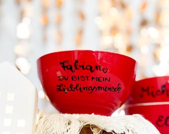 Personalisiertes Keramik-Müslischale Mit Namen – 0,65 L, 14 Cm Ø, Türkis | Spülmaschinenfest, Siebdruck, Made In Germany