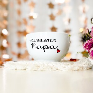 Müslischale Weltbester Papa, Geschenk Vatertag, Vatertagsgeschenk, Bester Papa, Papa Geschenk, personalisiertes Geschenk Vatertag OHNE LÖFFEL