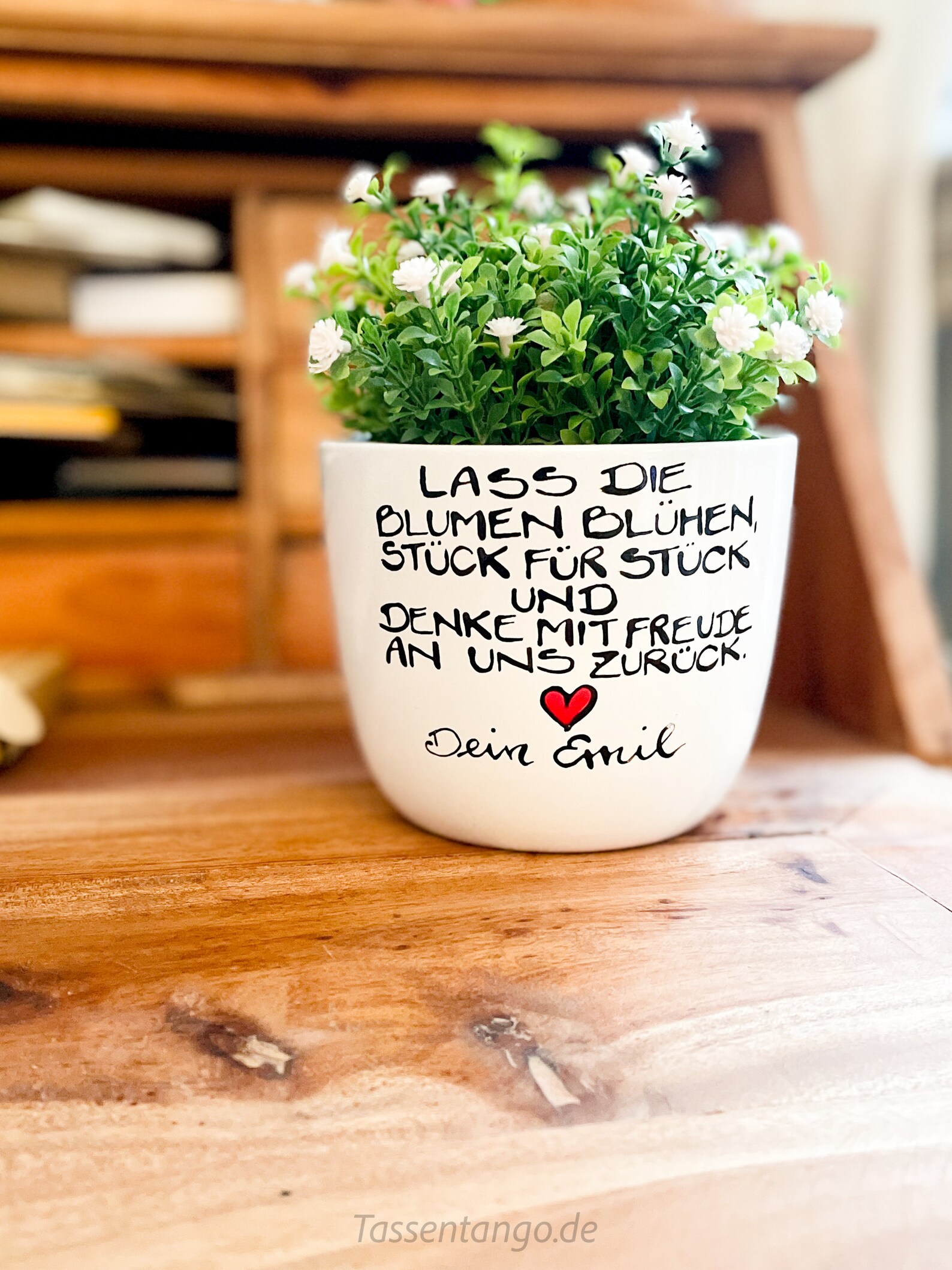 Personalisiertes Abschiedsgeschenk Blumentopf, Hebamme, Lehrerin