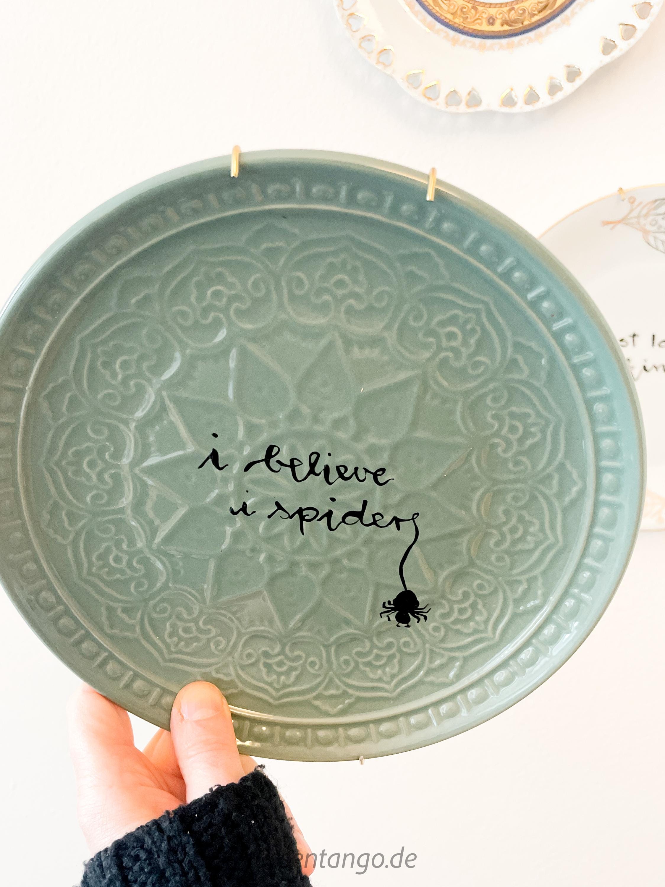 Wall plate, I believe I spider, modern wall plate, plate wall, decorative wall plate, ceramic wall plate kitchen, decorative plate wall kitchen