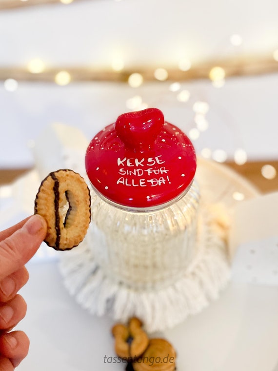 Kekse sind alle!, Keksdose, Glasdose, Keksdose Deckel, Dankeschön Geschenk, Dose Keramik, Keksdose, Kekse Weihnachten, Weihnachtsgeschenk
