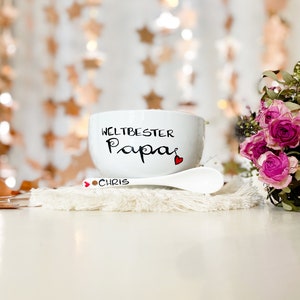 Müslischale Weltbester Papa, Geschenk Vatertag, Vatertagsgeschenk, Bester Papa, Papa Geschenk, personalisiertes Geschenk Vatertag Bild 9