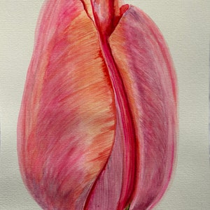 Original Tulip Blumen Aquarelle, Tulip Blumen, Geschenke für Sie, Geschenke für Ihn