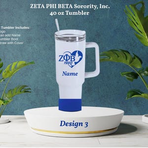 Zeta Phi Beta 40oz Tumblers - can personalize