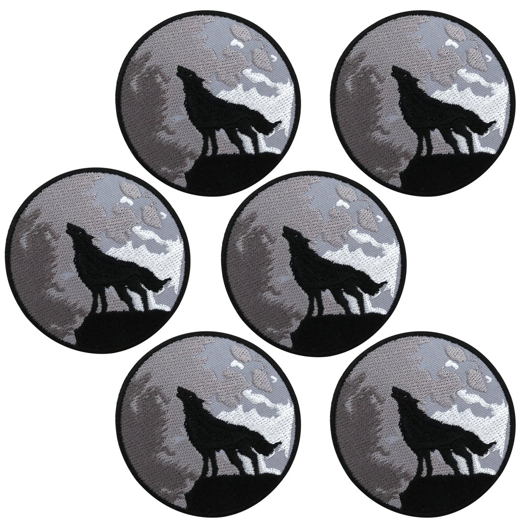 Set of 6 Lone Wolf Biker Patches Lone Wolf Biker Patches Etsy