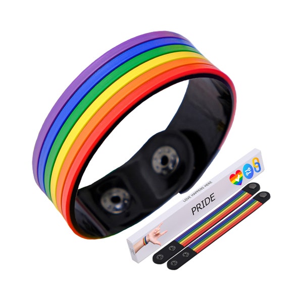 Gay Pride Bracelet LGBT Bracelet Bisexual Pansexual Rainbow Pride Bracelet Alley - for Supporting Friends, Family or Self-Expression