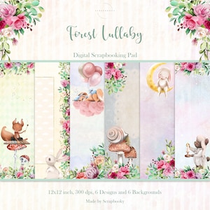 Baby Shower Decor | Baby Shower Banner | Nursery Print | Printable Paper | Scrapbooking paper | Instant Download