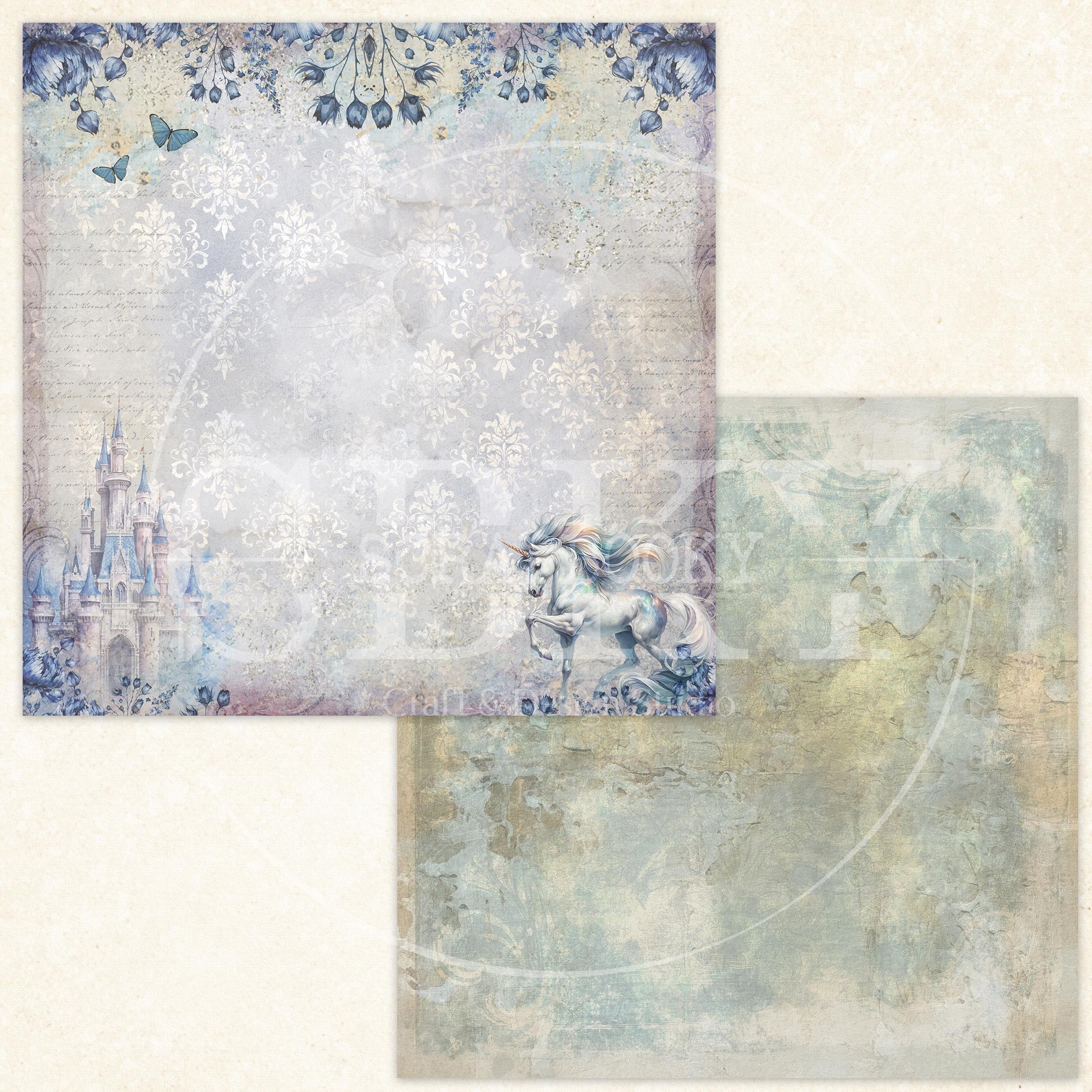 Fantasy Printable Scrapbook Pack | 12x12 Digital Paper | Unicorns and ...