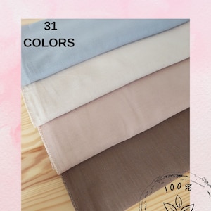 Organic 100% Cotton Square Hijab Cheesecloth, Solid Colours Turban, Head Scarf Hair & Shoulder Wrap, Gift for Her,Women,Mother&#39;s day, Mumday