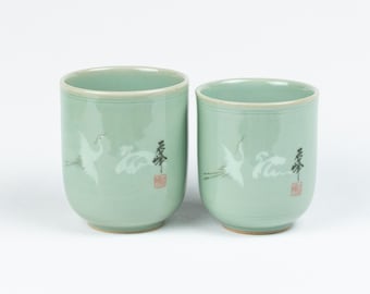 韓国青磁茶器セット（ダギ）：蔓モチーフ 5人セット - Etsy 日本