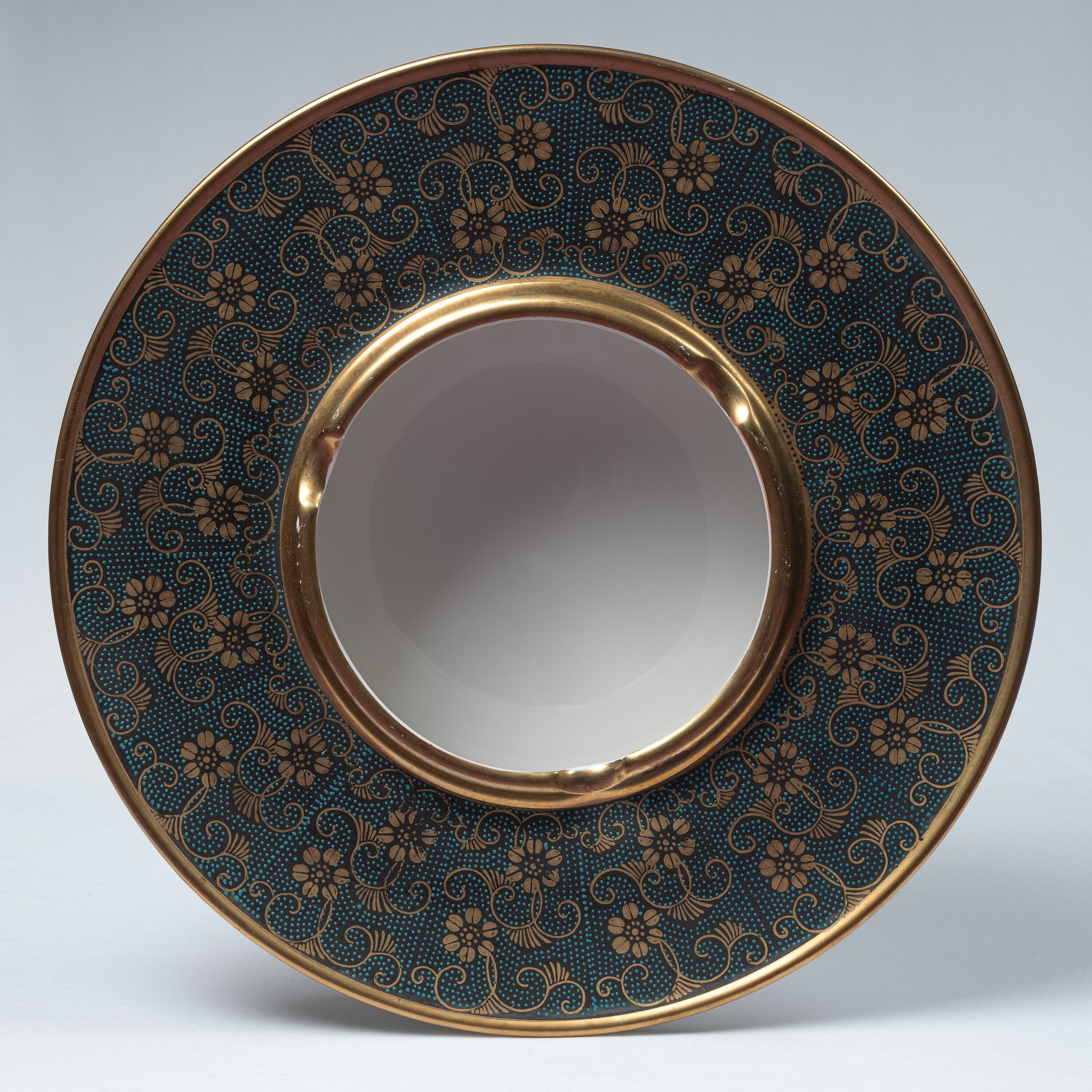 九谷焼の灰皿 Kutani Blue-seeds, Gold-flowers Ashtray 九谷青粒金彩灰皿 - Etsy