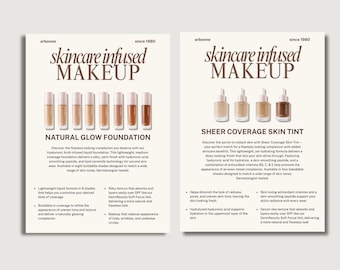 Arbonne | Skin Tint & Foundation Makeup | 5" X 7" | Digital Download | Printable