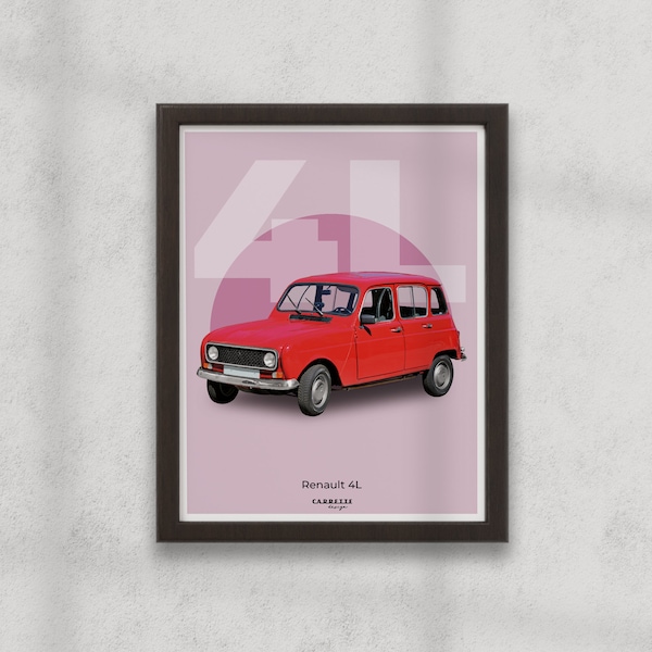 Affiches de 4L Renault - décoration murale vintage