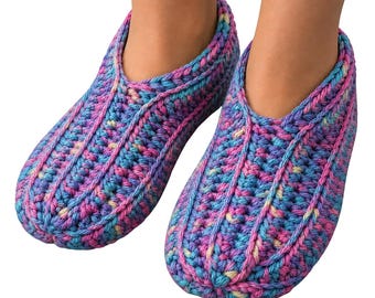 Multicolor Crochet Slippers | Handmade Acrylic Yarn House Slippers | Nepal Origin