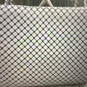 Vintage Glomesh Style White Lady Wallet Old New Stock 9 x 11 cm Made in Hong Kong