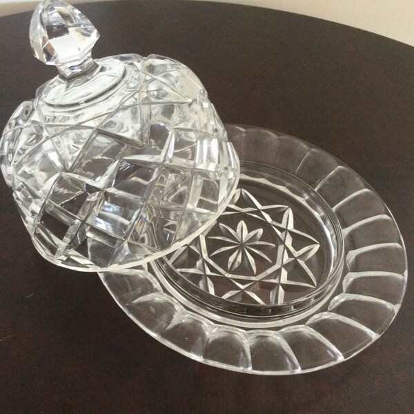 Crystal Butter Dish Etsy
