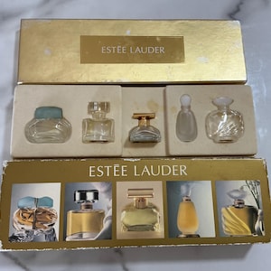 Estée Lauder EMPTY Bottle collection if Mini Perfumes/Vintage MOST EMPTY collectible Fragrance minis of Estée Lauder
