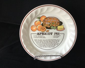Apricot Pie Recipe Plate Made in Korea/ Recipe plates Collection