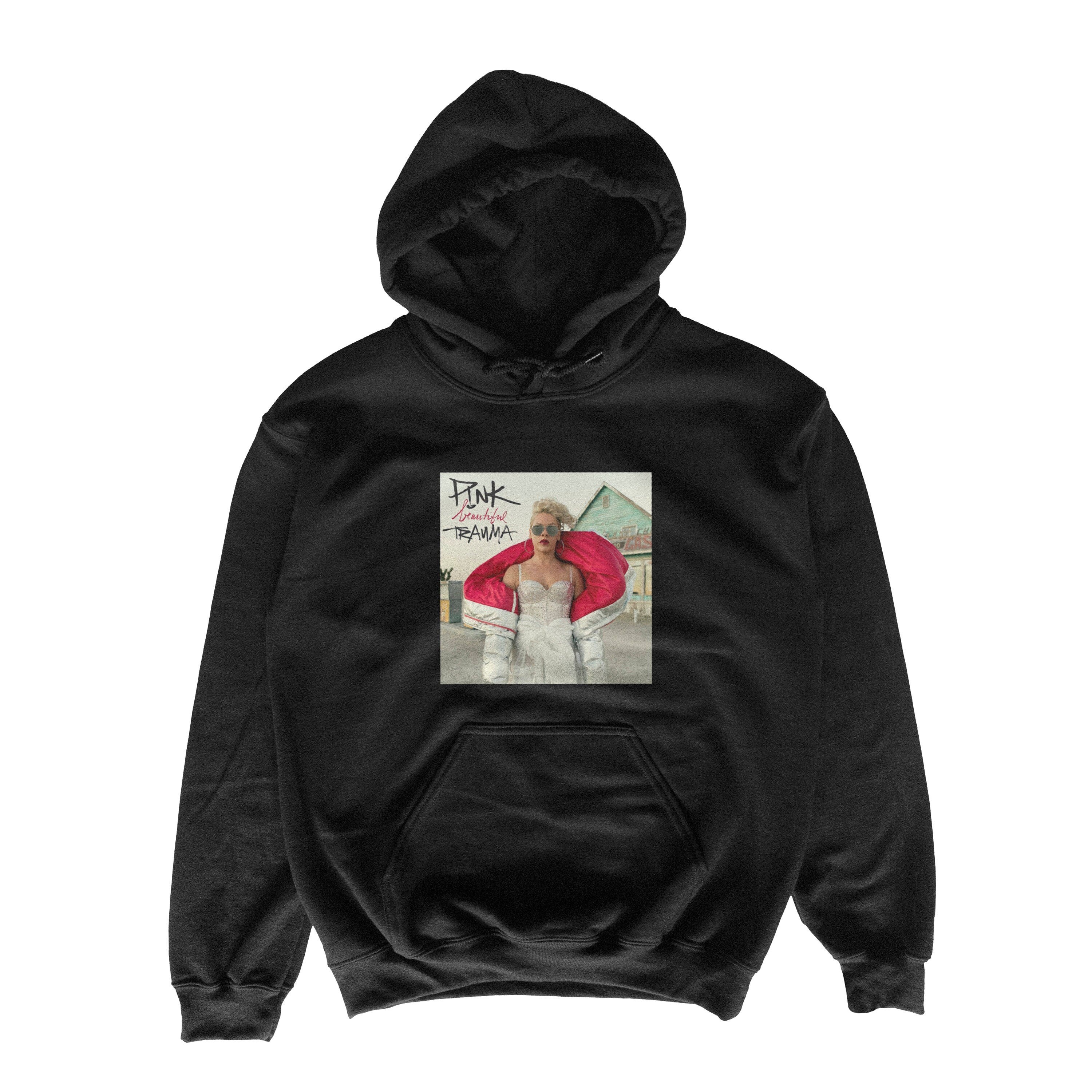 Pink beautiful trauma hoodie hot sale