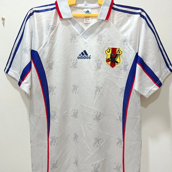 Vintage 90er Jahre JAPAN Away ADIDAS Jersey National Team Fußball Fußball WM Samurai Japaner JFA Made in England Oberteile Abschlag