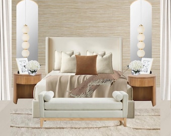 Tablero de inspiración para diseño de interiores / Diseño de dormitorio y sala de estar (Descarga digital en EE. UU.)