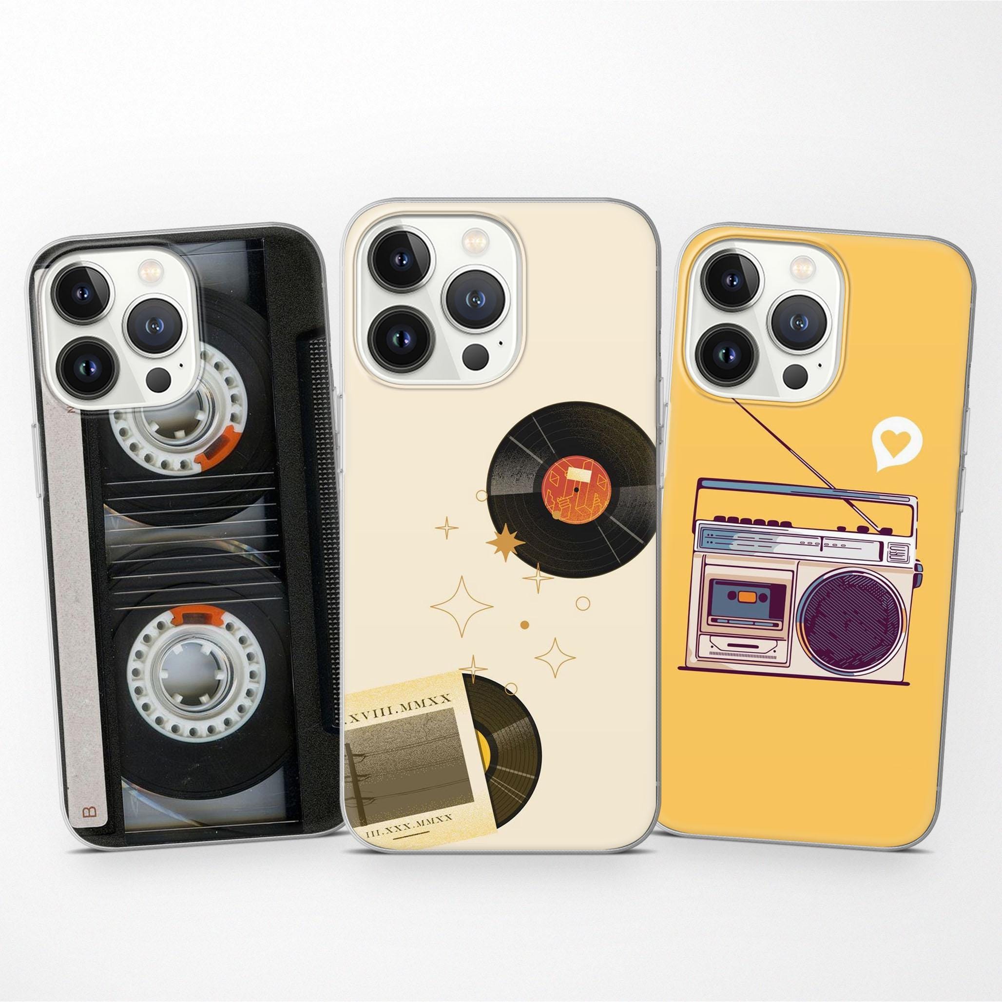 Cassette tape Custom Phone Case 80s Music Cover for iPhone 16 15 14 13 Samsung A15, S25, S24 FE, S23, A25, A72, A52, Pixel 6a, 8, 9