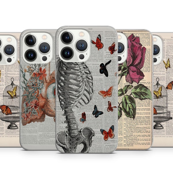 Bookish Phone Case Romantic Cover for iPhone 15, 14, 13 12 11 Pro, XR, Fits For Samsung A13, S22, S21 FE, A40, A72, A52, Pixel 6a, 8