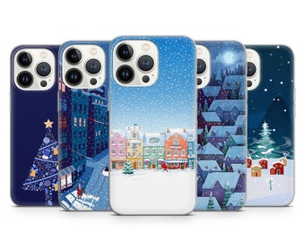Christmas Phone Case Winter Cover for iPhone 16, 15, 14, 13 12 Pro, XR, Fits For Samsung A13, S24, S21 FE, A40, A72, A52, Pixel 6a, 8