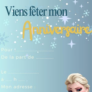 Frozen birthday invitation card