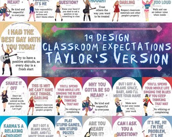 Taylor Swift Classroom Rules and Motivational Posters