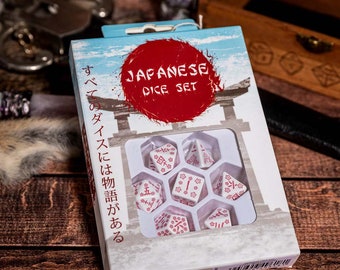 The Japanese set - dice set for Dungeons and Dragons and other TTRPG