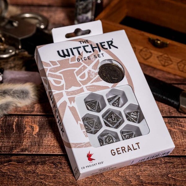 The Witcher - White Wolf set- For Dungeons And Dragons And Other TTRPG Games