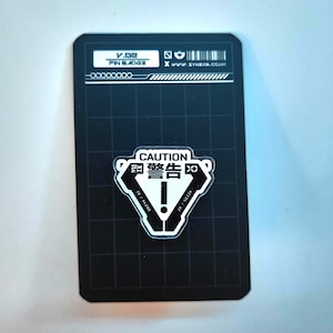 ACHTUNG ACRYL Pin Anstecker - Cyberpunk Techwear Streetwear Modern