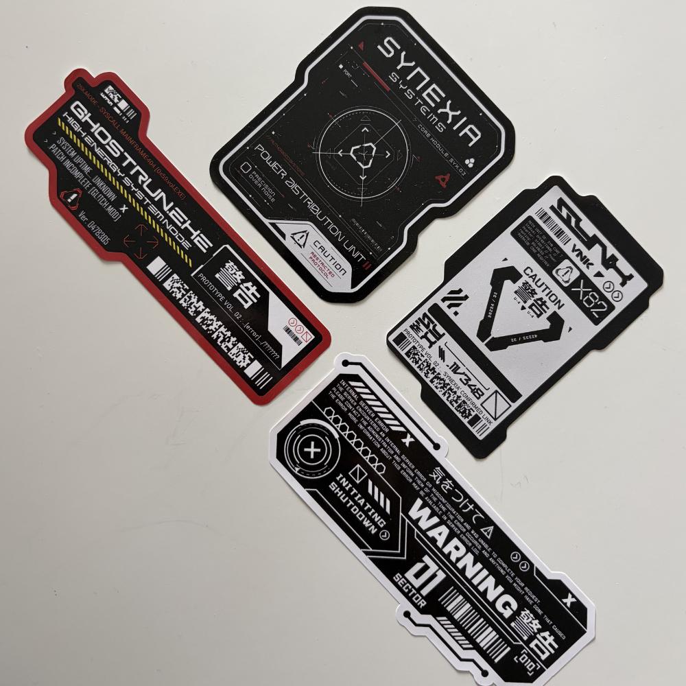 Cyber Sticker Pack – Waterproof Laptop & Gaming Decals – Techwear ...