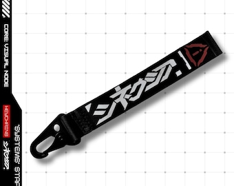 CHAVEIRO SYSTEMS - Cyberpunk Cyber Futurista Cybercore - METAL Preto Utilitário Japonês