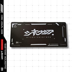 SYNEXIA Mousepad - 900x400 | Black and White | Stitched Edges | Nonslip Rubber Base | Machine Washable