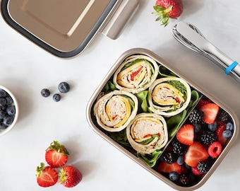Personalized Bento Box: Stainless Steel Lunchbox, Eco-Friendly, Custom Engraved