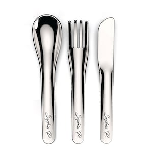 Portable Cutlery Set 4pcs Stainless Steel Silverware Set with Case for Lunch  Box Reusable Travel Camping Flatware Set Personal - AliExpress