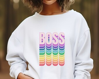 Boss Sweatshirt, Geschenkideen, Geburtstagsgeschenk, Brautjungfern Geschenkideen, Urlaubsgeschenk, Dankbarkeit Bekleidung, Thankful Pullover, Boss Geschenk