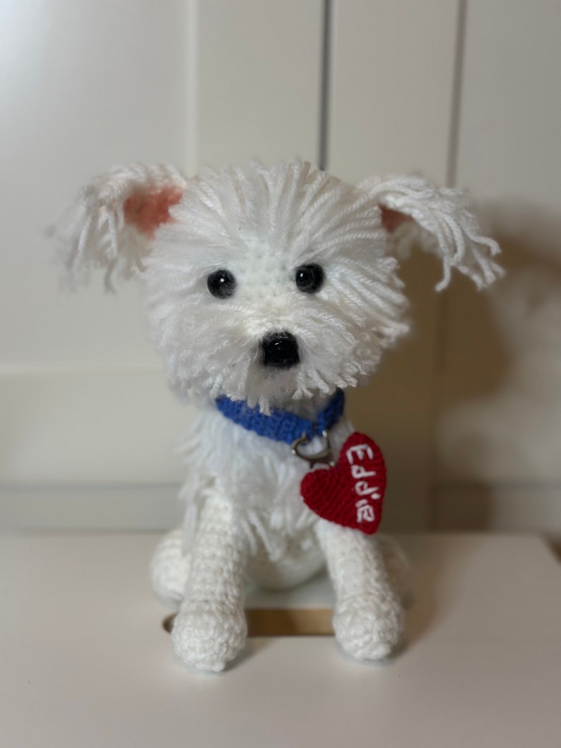 Crochet dog, cuddly dog, plush toy, amigurumi image 5