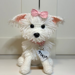 Crochet dog, cuddly dog, plush toy, amigurumi image 1