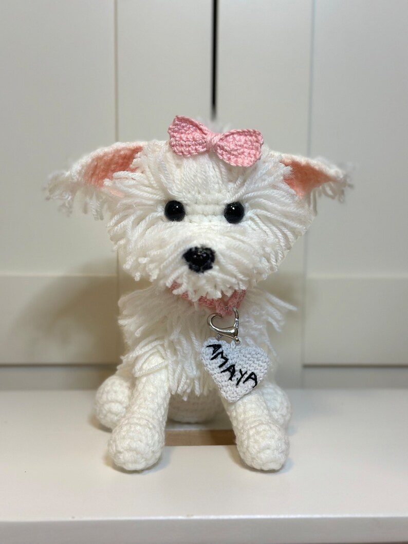 Crochet dog, cuddly dog, plush toy, amigurumi image 1