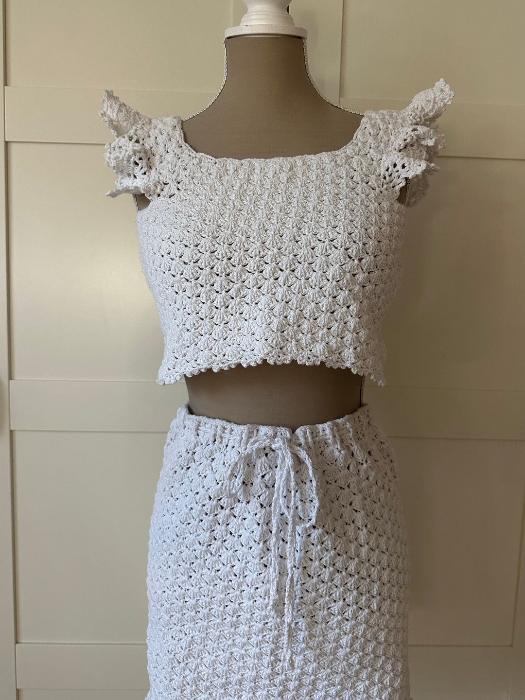 Twopiece Crochet Set Top and Skirt Etsy