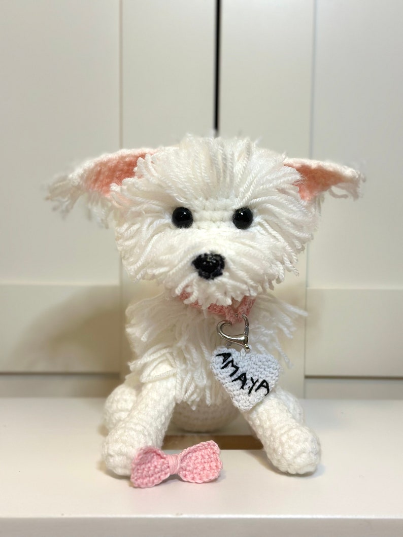 Crochet dog, cuddly dog, plush toy, amigurumi image 7